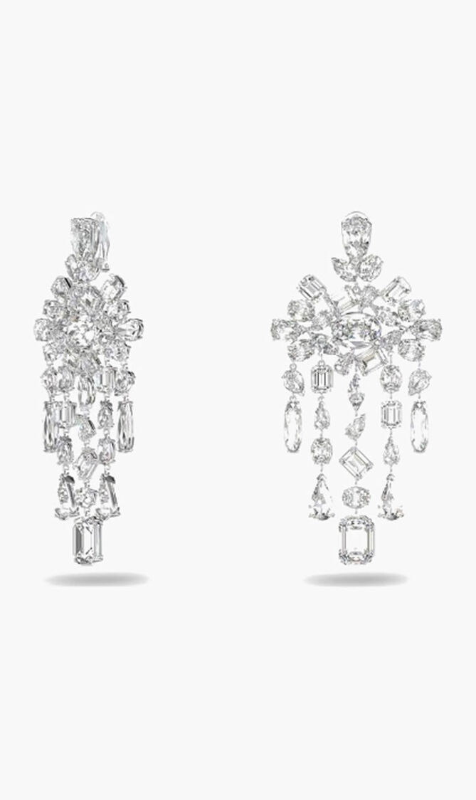 Gema Chandelier Rhodium Plated Earrings