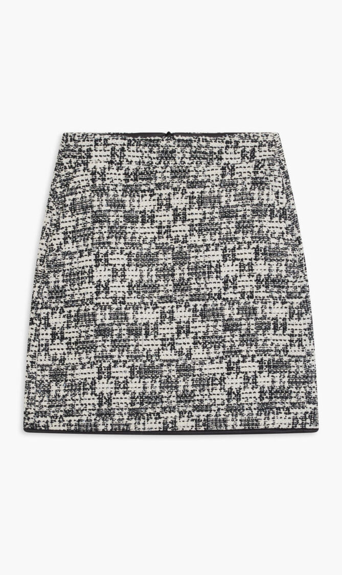 CHECK BOUCLE SKIRT