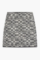 CHECK BOUCLE SKIRT