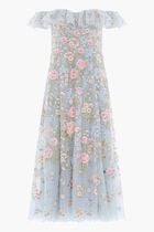 Antoinettes Floral Off Shoulder Ballerina Dress