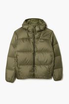 Short Water-Repellent Hooded Puffed Jacket