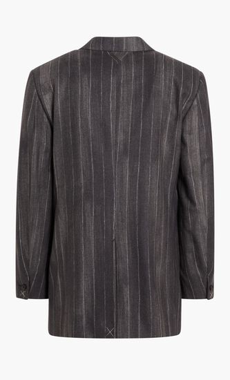 BLAZER JACKET WOOL PINSTRIPE OVERSIZED