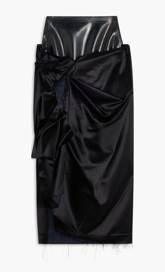 BLACK MIDI SKIRT