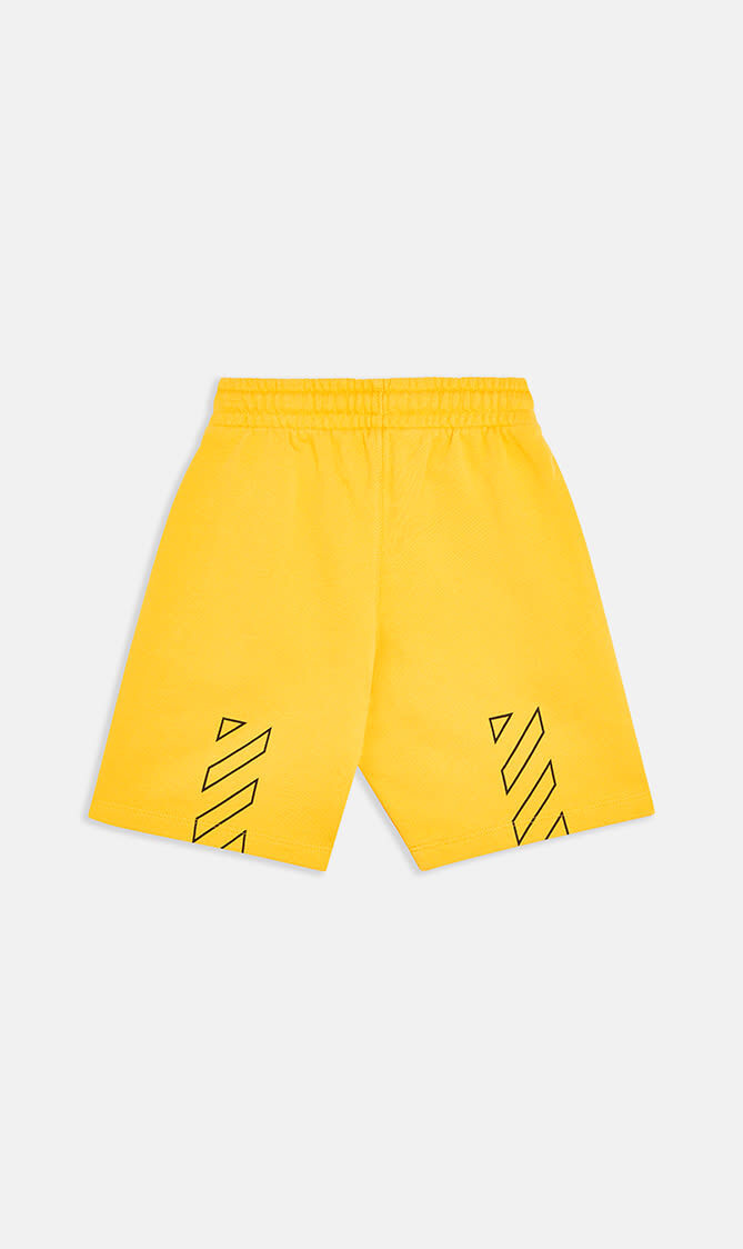 BOOKISH DIAG SWEATSHORT YELLOW BLACK