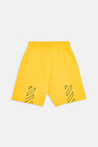BOOKISH DIAG SWEATSHORT YELLOW BLACK
