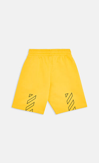 BOOKISH DIAG SWEATSHORT YELLOW BLACK