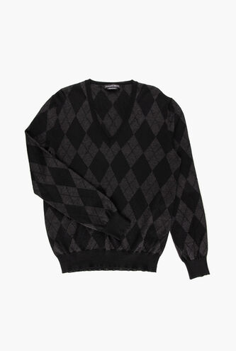 V-Neck Wool Blend Sweater