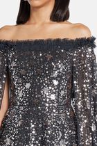 SHOOTING STARS CAPE ANKLE GOWN