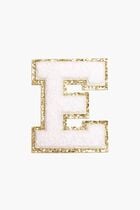 Chenille Sparkle Letter 'E' patch