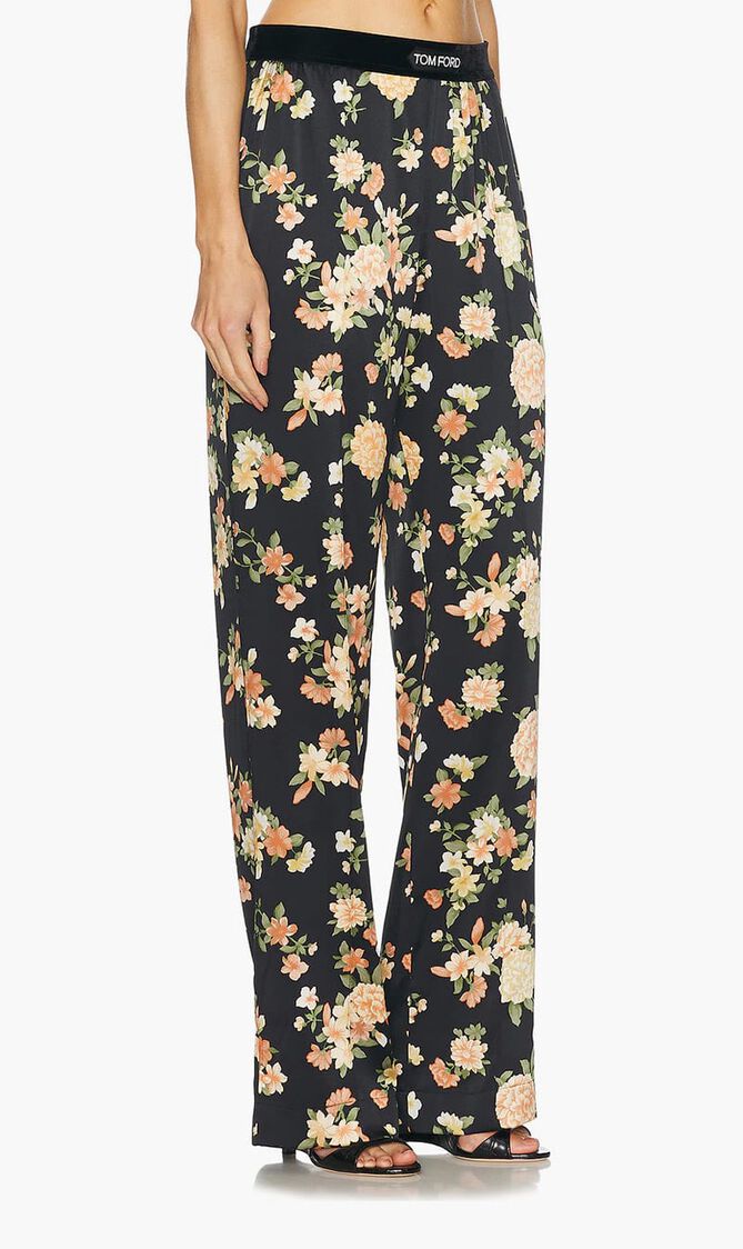 Pyjama Pants with Floral Print