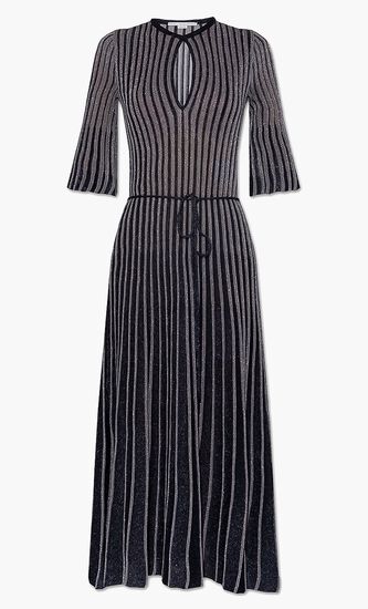 Pleated Knitted Dress