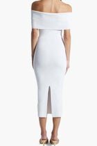Stretch Knit Shoulder Dress