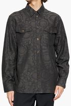 SHIRT DENIM CHAMBRAY COTTON VISCOSE BAROCCO JACQUARD