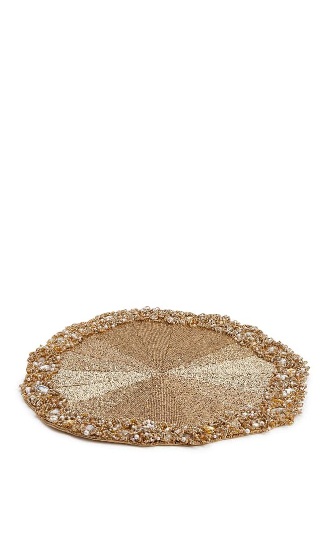 منديل المائدة أورنيت باللونين الكريستالي والبني الفاتح