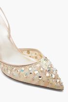 BEIGE LACE/CRYSTAL-GOLDEN SHADOW STRASS