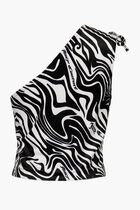 Printed One Shoulder Top