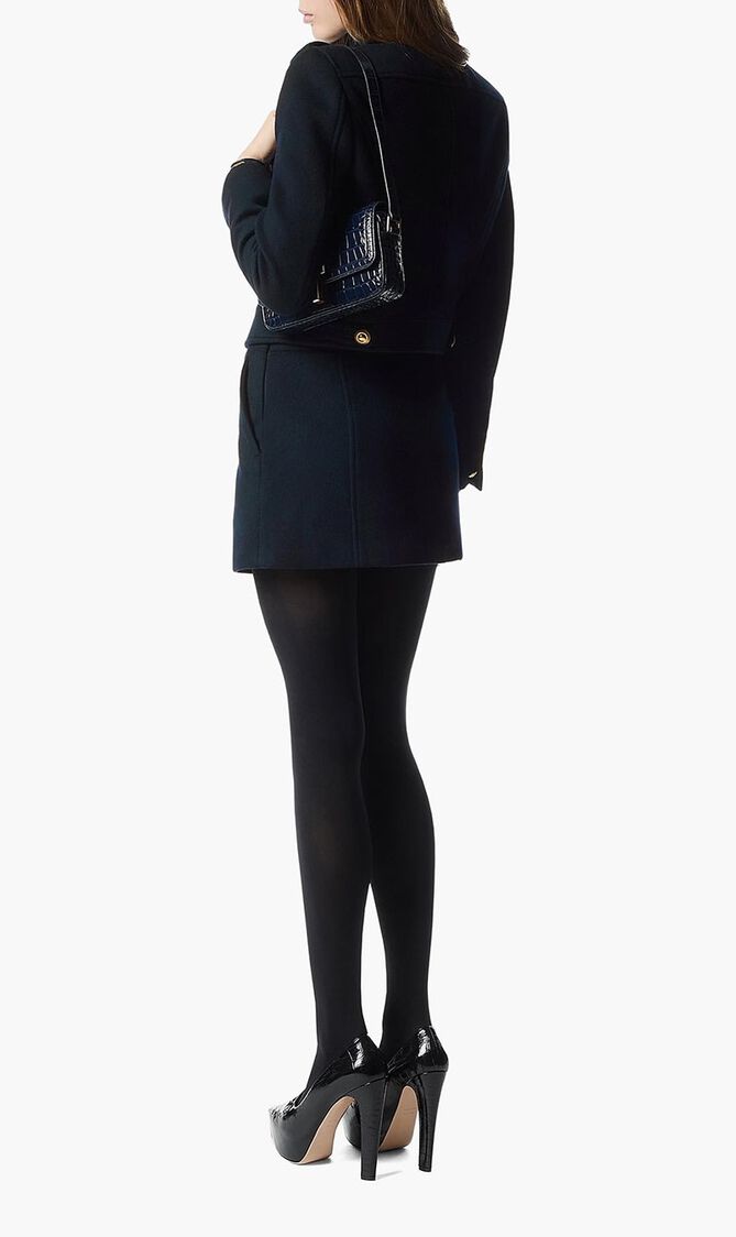 Front Pleat Mini Skirt