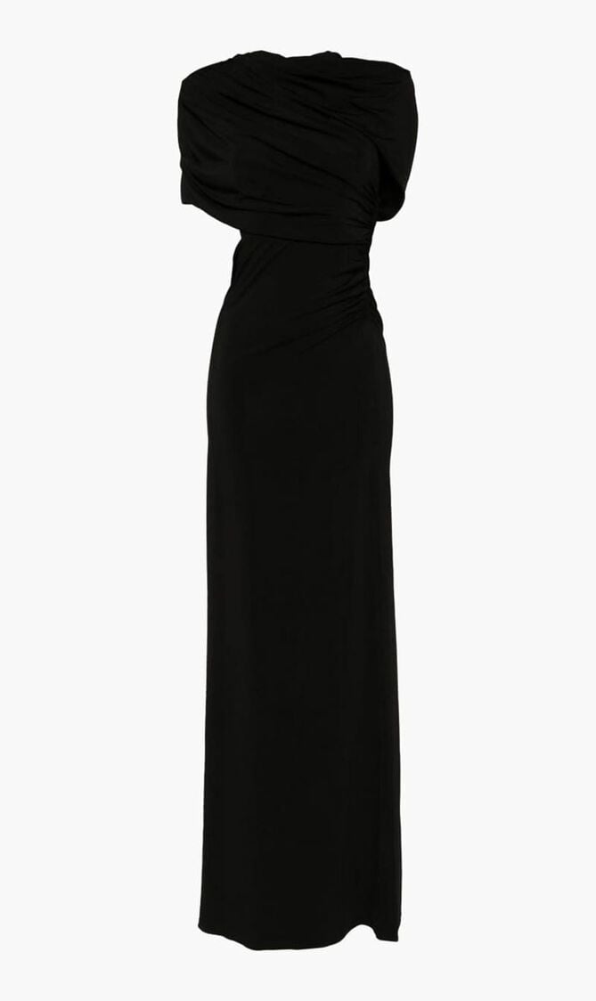 DRAPED CAPE GOWN