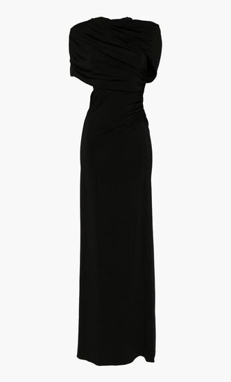 DRAPED CAPE GOWN
