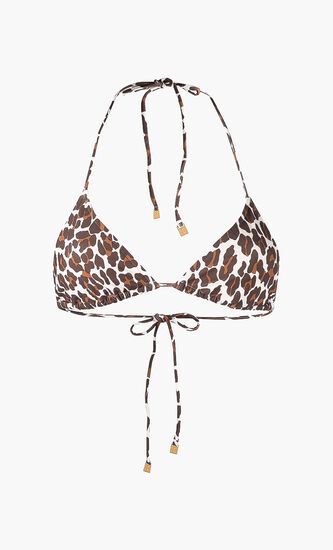 Printed String Bikini Top