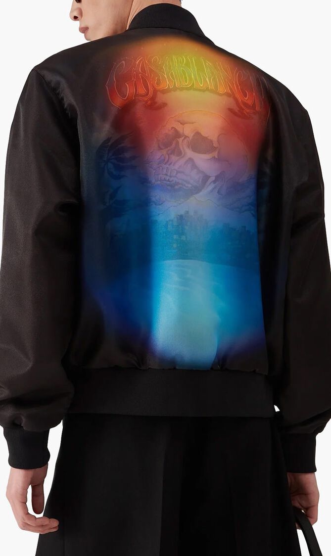 Organza Gradient Bomber Jacket