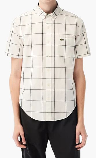 3D Window Pane Button Down Shirt