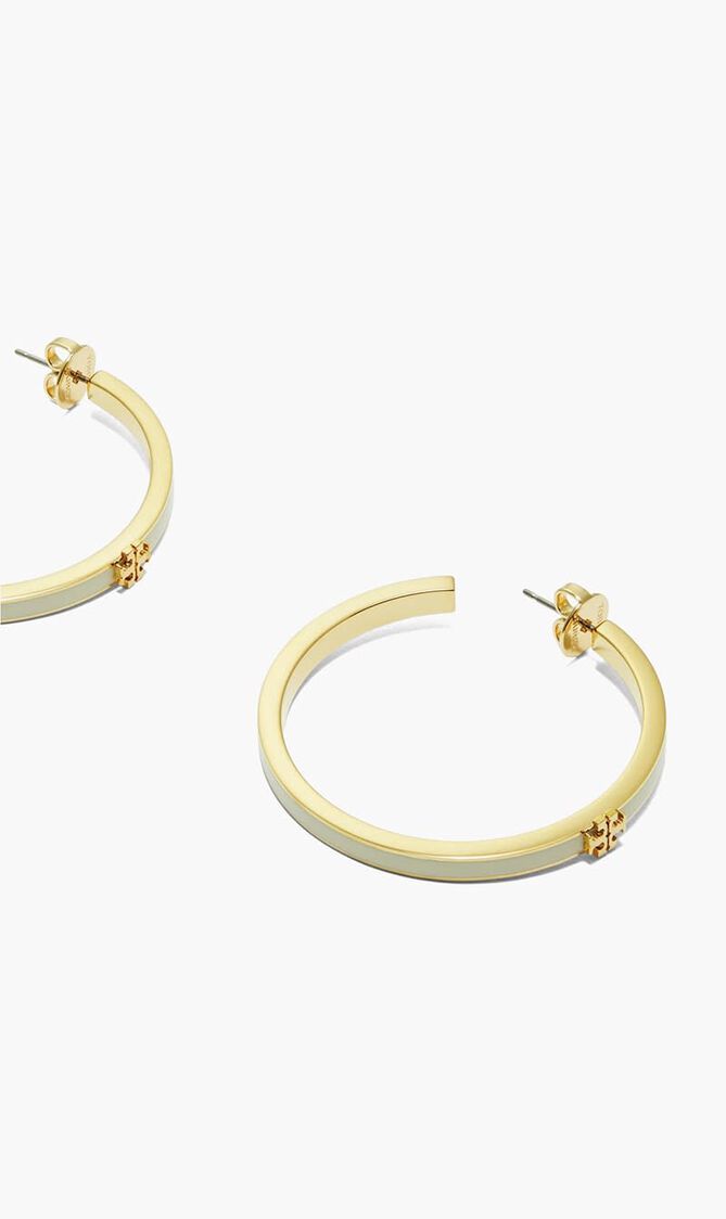 Kira Enamel Hoop Earrings