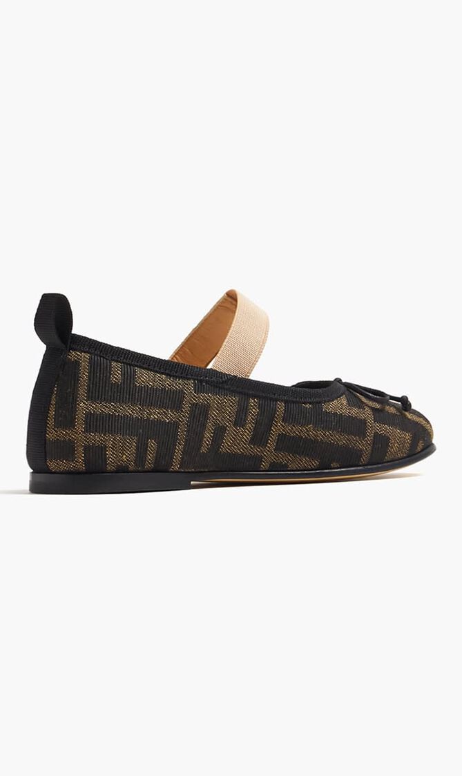 Tobacco Jacquard Ballerinas