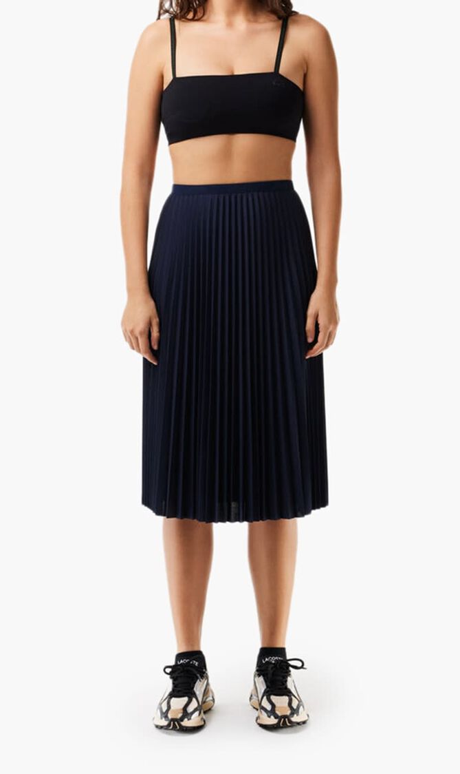 Elasticised Waist Pleated Skirt