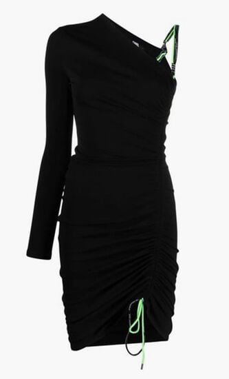 CORD DETAIL JERSEY DRESS