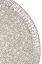 منديل المائدة بيفيل باللونين الفضي والكريستالي