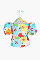 FLORAL DOTTY ROKA TOP-14-FLORAL PRINT-TOPS