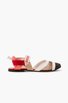 G.SLINGBACK/FABRIC+INS/GOAT LEATHER/LEA