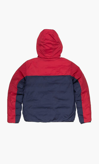 Colorblock Quilted Hooded Jacket