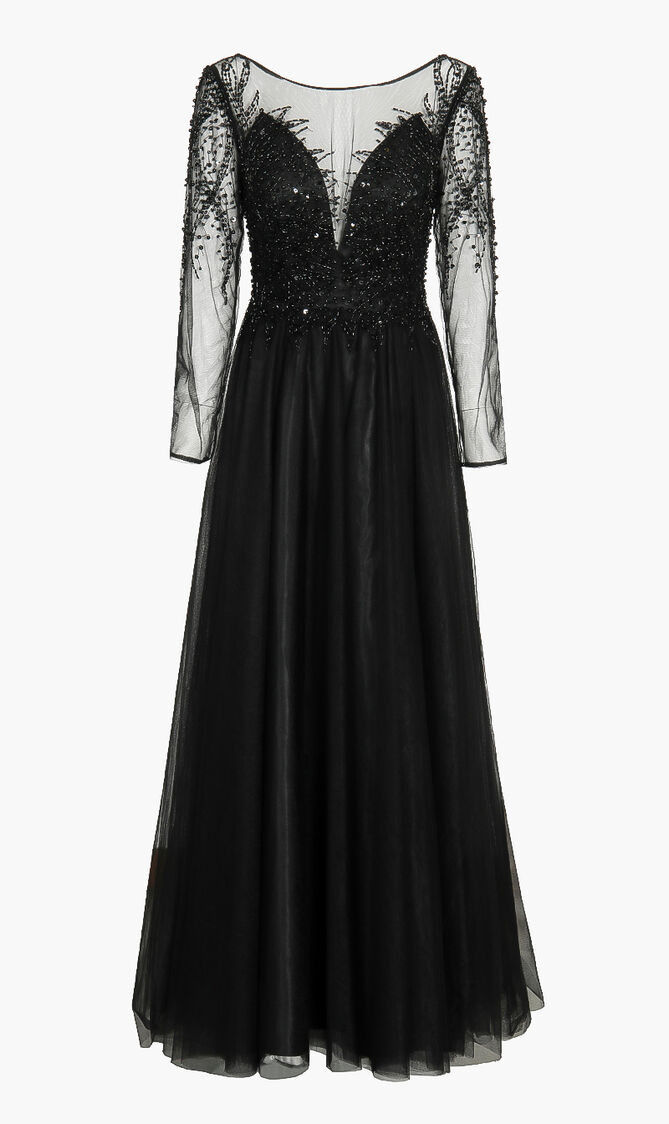 Basix black store label gown