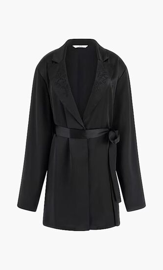 Belted Satin Kimono