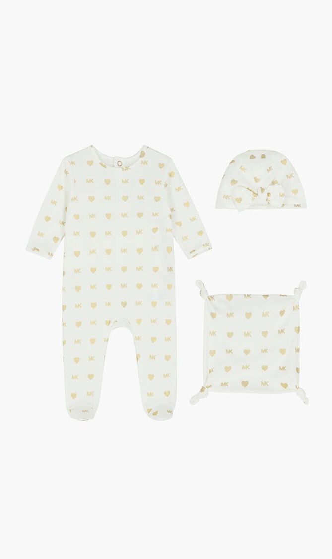 Ivory Logo Babygrow Gift Set