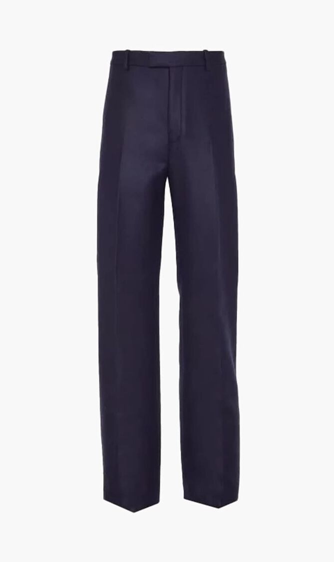 LIGHT WOOL FELT TROUSERS WITHOUT PLEATS