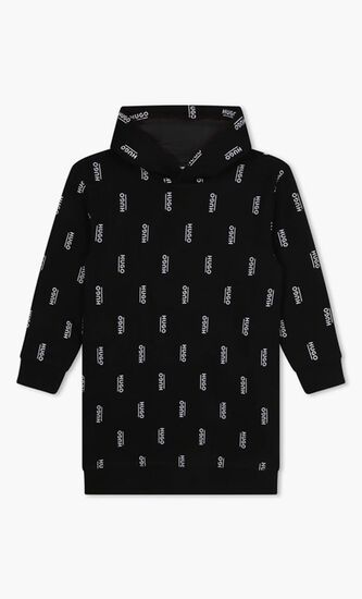 Hooded Printed Dress