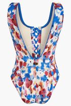 Flowers in the Sky Lace Up One Piece Swimsuit