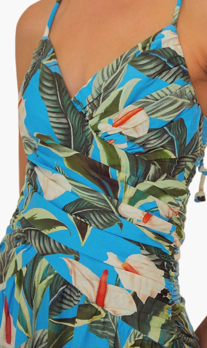 Anthurium Garden Maxi Dress