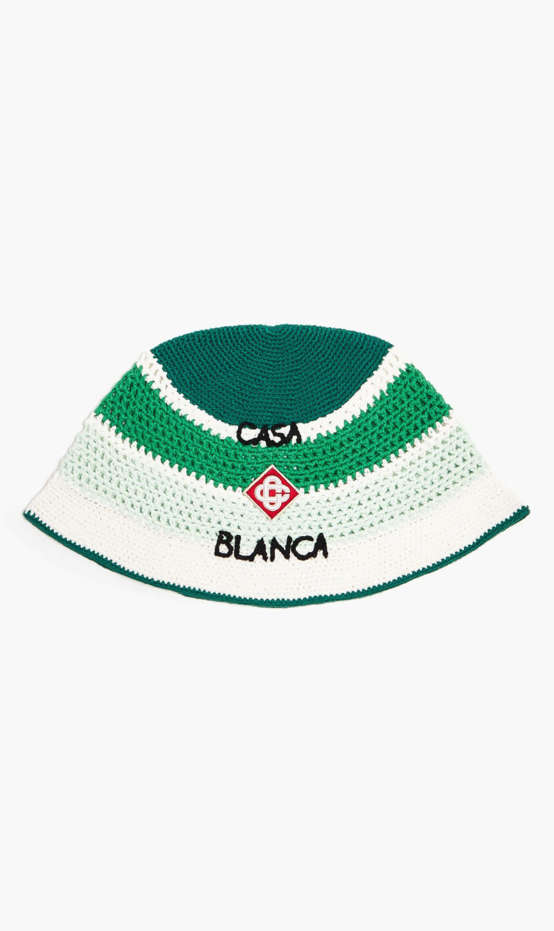 Buy CASABLANCA PARIS Stripe Crochet Hat for AED 395.00 | The Deal