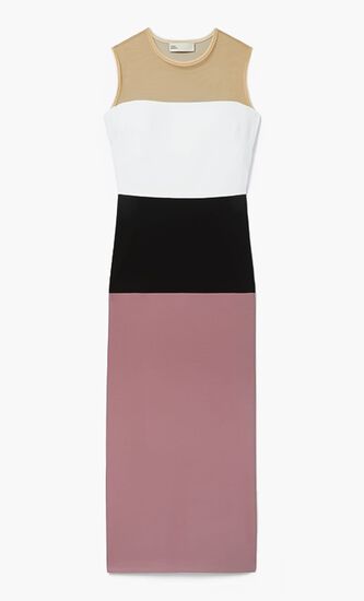 COLORBLOCK JERSEY DRESS