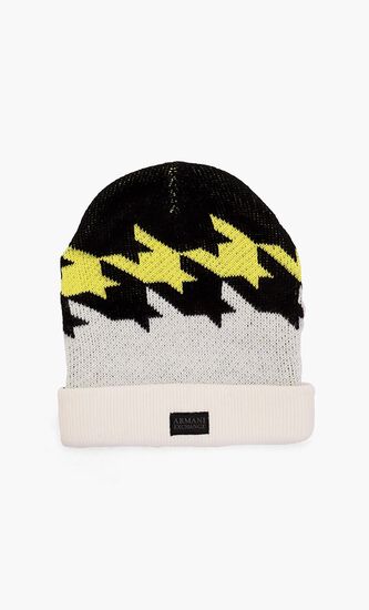 Printed Cotton Blend Beanie