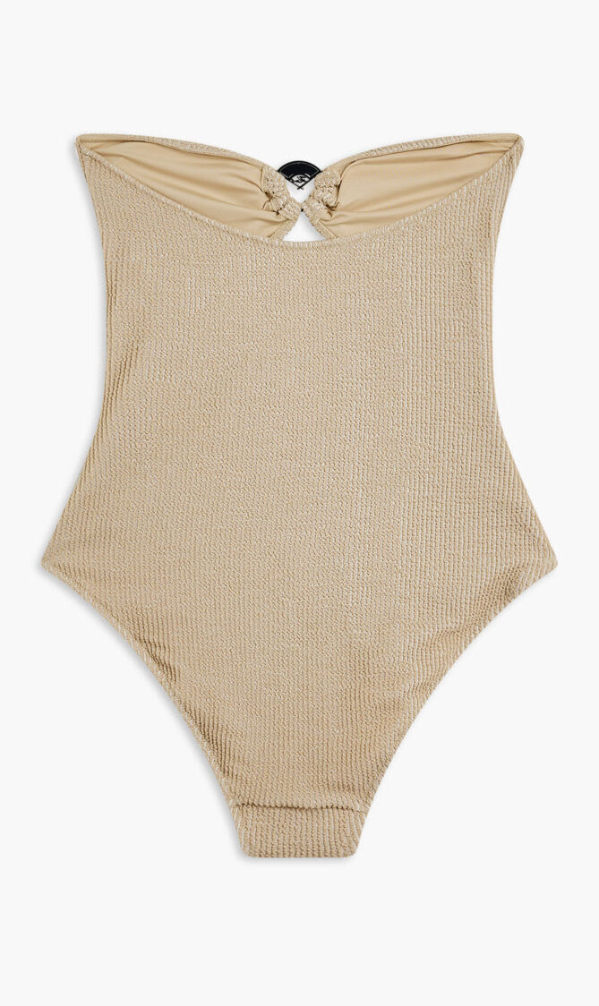 KARL DNA STRAPLESS SWIMSUIT