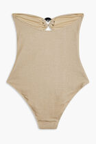 KARL DNA STRAPLESS SWIMSUIT