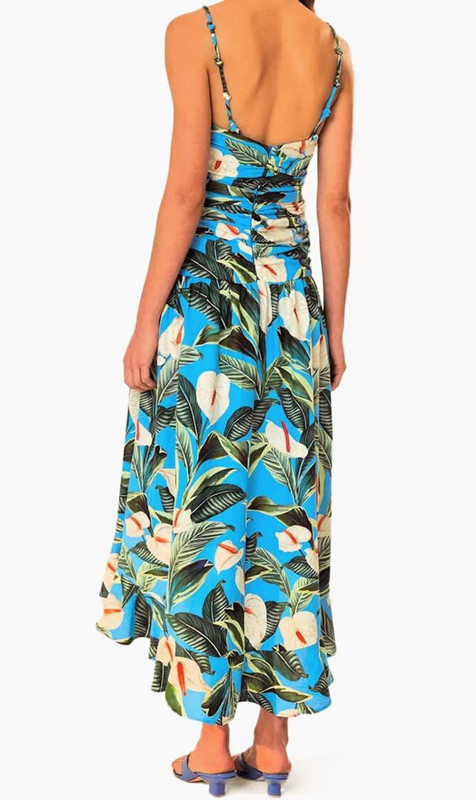 Anthurium Garden Maxi Dress