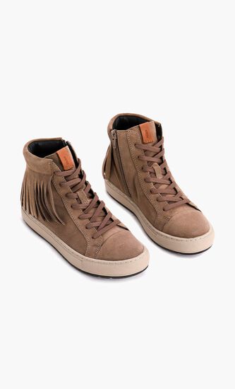 Breeda Suede Fringed High Top Sneakers