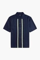 LINEN BLEND PANELLED SHIRT