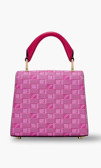 TOP HANDLE COATED CANVAS BAG WITH DETACHABLE STRAP
